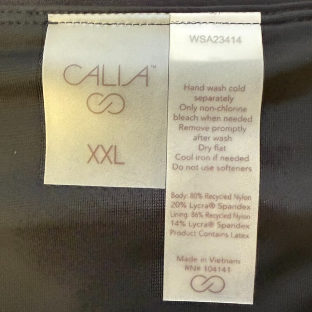 CALIA Womens Mid Rise Wide Banded Swim Bikini Bottoms NWT - Size XXL - Black - Picture 9 of 11